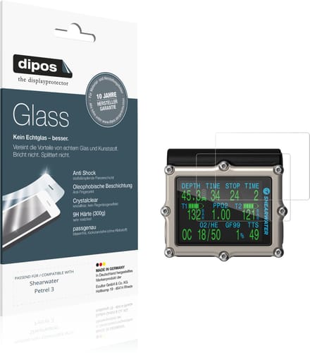 dipos – 2x Pantserfolie geschikt voor Shearwater Petrel 3 | 9H Screenprotector