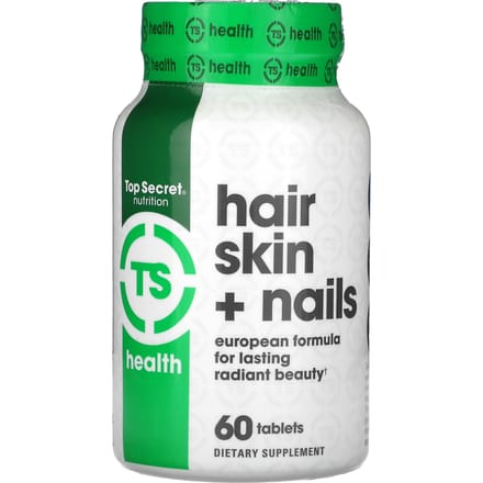 Top Secret Voeding, Gezondheid, Haar Huid + Nagels, 60 Tabletten