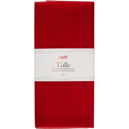 Tule lapje, 3 meter - Rood