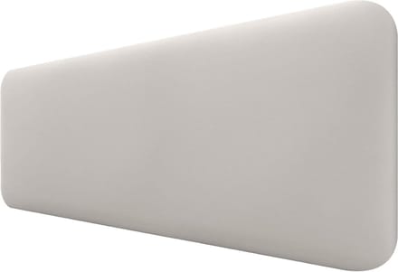 Hoofdbord Gestoffeerd - Hoofdeinde Bed - Slaapkamer Decoratie - Glad Afgerond Model - 160cm - Gebroken Wit