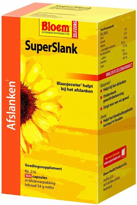Bloem Superslank - 100 capsules - Voedingssupplement