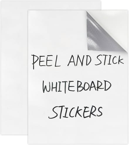 Verwijderbare Zelfklevende Whiteboard Stickers - 2 Vellen A4 voor Thuis, School en Kantoor