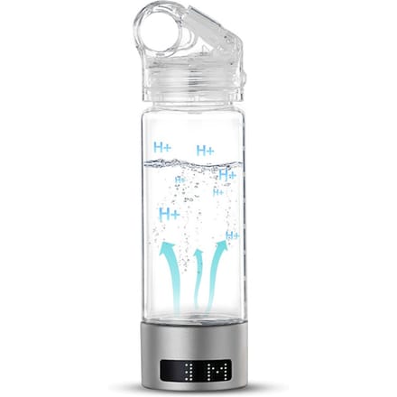 400ml Waterstof Waterfles Generator Type-C Oplaadbaar SPE Technologie LED Display Draagbaar zilver