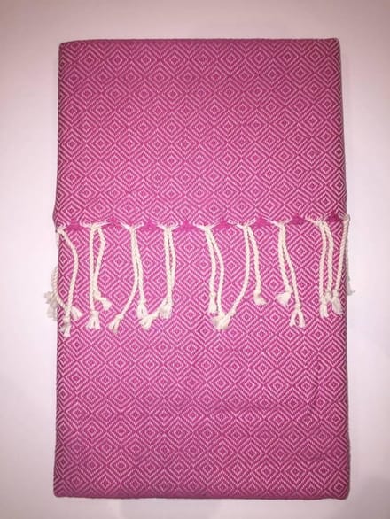 De Witte Lietaer Diamond Hamamdoek - Pink 90x172