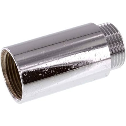G 1'' F/M Verchroomd Messing Verlengstuk DIN 3523 - 65 mm - FL2S-FM-BC-100G-65L