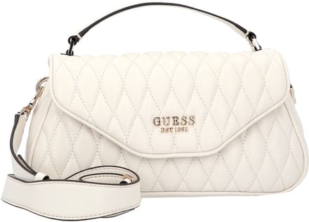 GUESS schoudertas handtas Valla Top Handle Flap Bag Bone crème