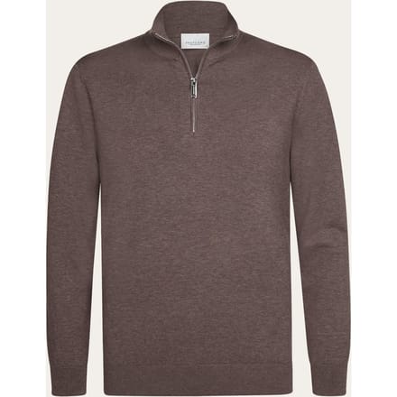 Profuomo - Trui aubergine Profuomo Half Zip Pullovers Aubergine Ppxj30002