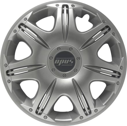 Carpoint Wieldoppen Opus 13 Inch Abs Zilver Set Van 4