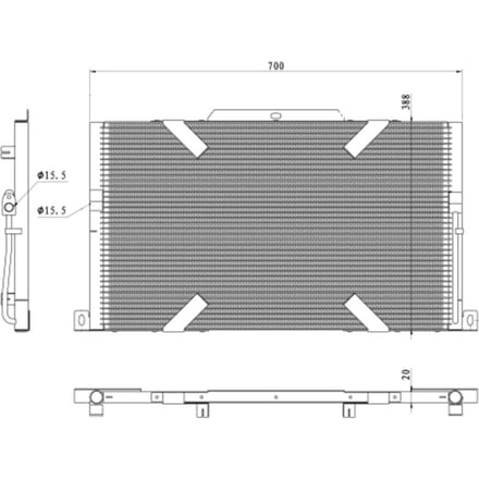 Condensor, airconditioning NRF 350489