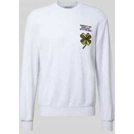 Sweatshirt met labeldetail