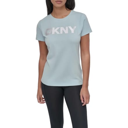 Dkny Exploded Logo T-shirt Met Korte Mouwen Blauw S Vrouw