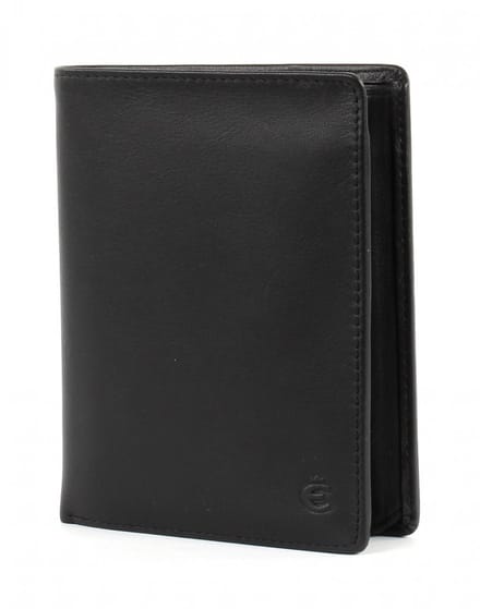 Esquire Leren Portemonnee Logo Left - Hander Wallet Black Zwart