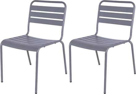 MaximaVida metalen tuinstoel Max muisgrijs - doos per 2 stuks
