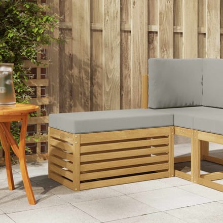 vidaXL - Buitenstoel - Bank - Massief - Acacia - Hout - Wit