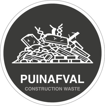 Puinafval sticker | 40 cm