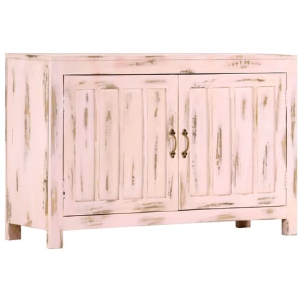 vidaXL - Dressoir - 110x35x70 - cm - massief - mangohout - lichtroze