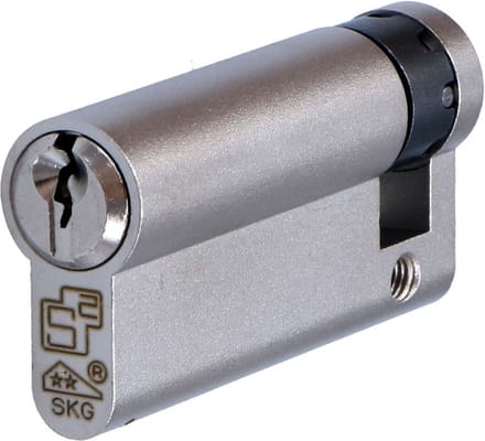S2 veiligheidscilinder S6 50/10 SKG 2, halve profielcilinder (verschillend sluitend)