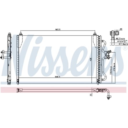 Condensator, airconditioning NISSENS 94731