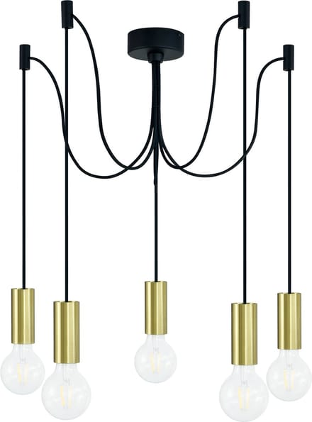 LETT® Cera 5 Hanglamp - Ø 4 cm - 5xE27 - Goud Messing