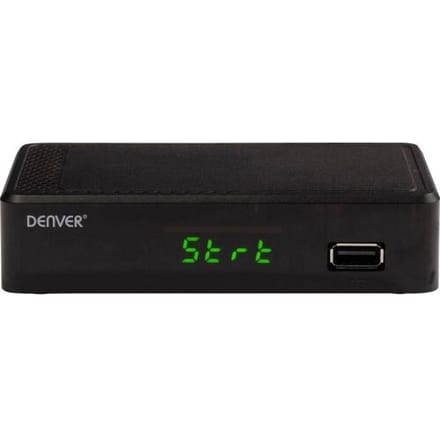 Denver DTB-148 DVB-T2 receiver Opnamefunctie, Duitse DVB-T2 standaard (H.265), Ethernetaansluiting, Front-USB, Geschikt voor LAN