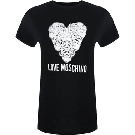Love Moschino Dames/dames Hart T-shirt (Zwart)