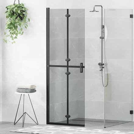 vidaXL - Inloopdouche - wand - Zwart - 70 - x - 6,5 - x - 190 - cm