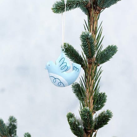 Rex London kerst hanger vogel metaal