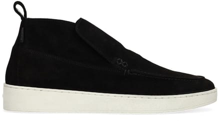Manfield - Heren - Zwarte suède boots - Maat 42