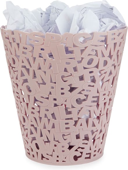 Balvi Wastebasket Letters Roze
