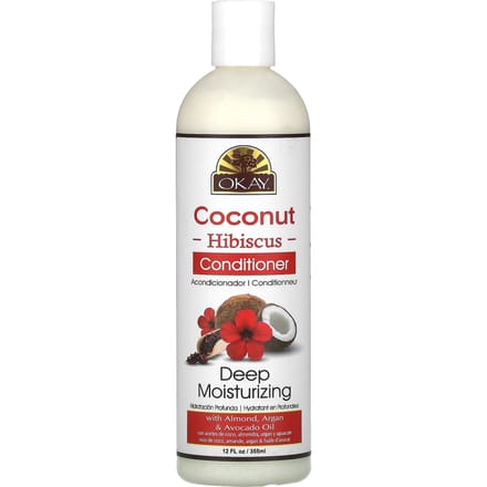 Okay Pure Naturals, Après-shampoing, Noix de coco et hibiscus, 350 ml (355ml) white