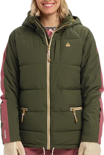 Burton Wintersportjas - Maat S  - Vrouwen - donkergroen/roze