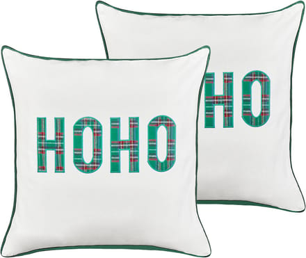 JOYCANDY - Sierkussen set van 2 - Wit - 45 x 45 cm - Katoen