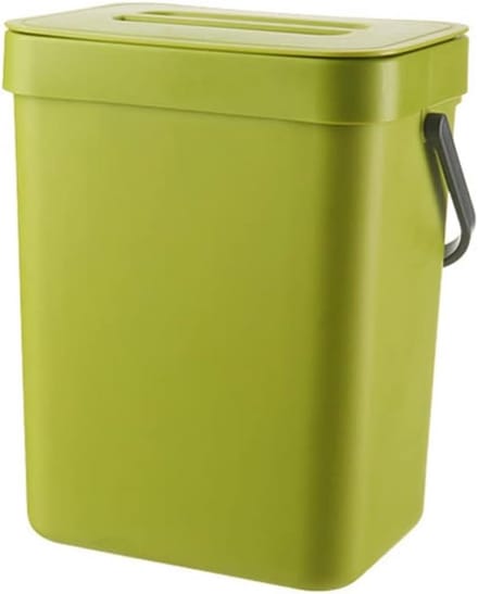 Keuken Afvalbak - Compostbak Aanrecht - Afval Scheiden - Met Deksel - 3 Liter - Wit