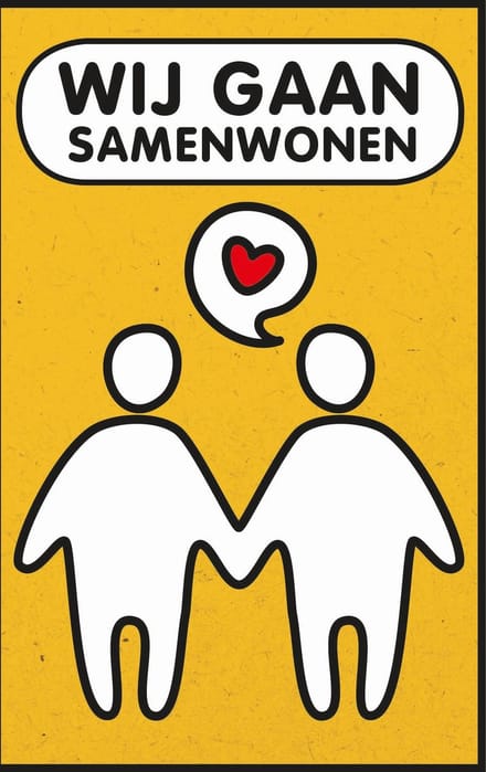 Samenwonen - 6 Dubbele Uitnodigingen Met Envelop – Verhuiskaart