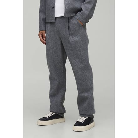 Straight Fit Brushed Trouser | Grey | Size XS