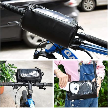 Waterdichte fietstas met touchscreen, afneembare riem en 3 liter capaciteit