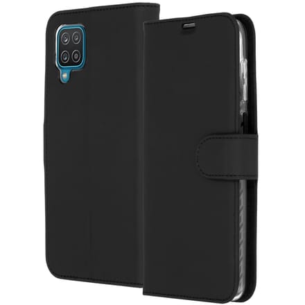 Accezz Hoesje - Geschikt voor Samsung Galaxy A12 - Wallet Softcase Bookcase - Zwart