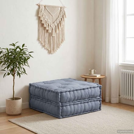 vidaXL - Modulebankeenheid - Stof - Grijs - 70 - x - 70 - x - 36 - cm