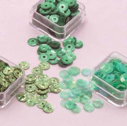 Hobby & Crafting Fun Trio Pailletten - 3 doosjes van 6mm Emerald Groen