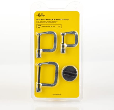 Heller Hobbybasisvoorwerp - 99003 Hobby Schroefklemset met magnetische basis - 3 stuks Gereedschap