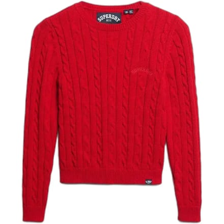 Fijne gedraaide trui essentials ronde hals dames Superdry