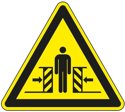 Waarschuwingssticker klemgevaar - ISO 7010 - W019 300 mm