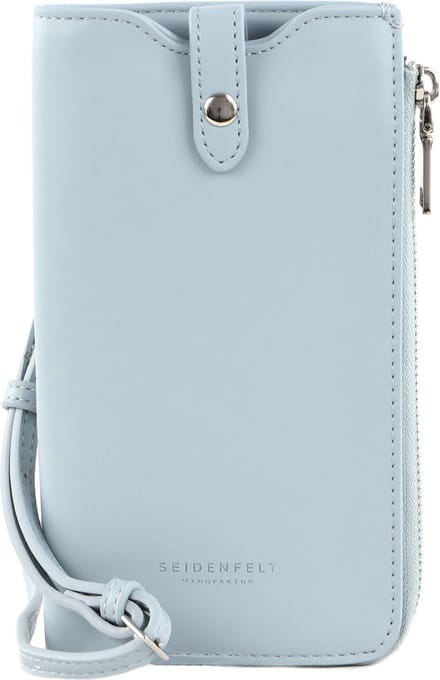 SEIDENFELT MANUFAKTUR Telefoontasje Bjerka Cellphone Dusty Blue Lichtblauw
