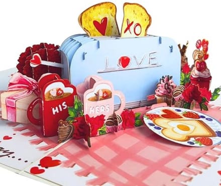 Grappige pop-up Valentijnskaart voor hem en haar 15 x 20 cm