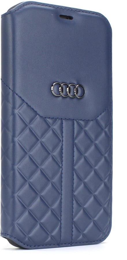 Audi hoesje - Blauw - iPhone 12 Mini - Book Case - Q8 Serie - Genuine Leather