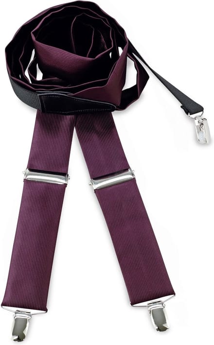 JB Collection - Bretels - bretels polyester stof aubergine - aubergine