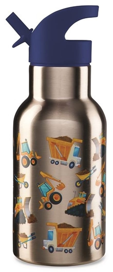 Crocodile Creek | Roestvrijstaal Drinkfles, 400ml - Bouwplaats