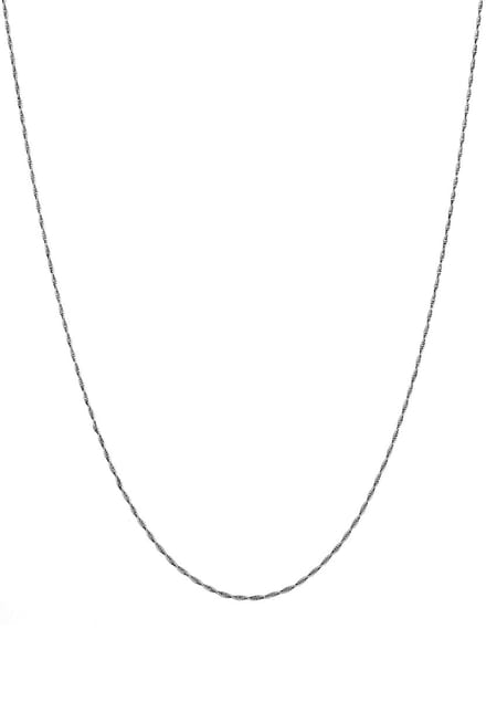 KUZZOI - Halsketting - Heren Basic Links gedraaid in 925 sterling zilver - Heren