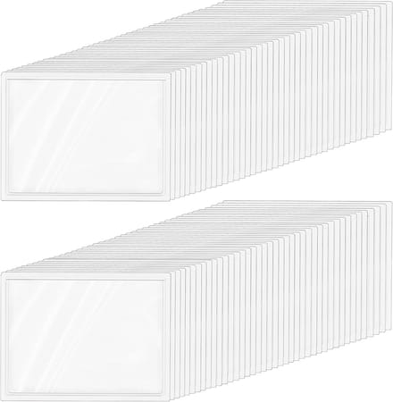 Etikettenhouders 6 x 10 cm - Transparant - Zelfklevend - Waterdicht - 150 stuks