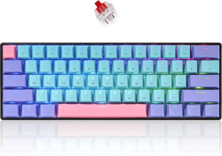 Compact 60% Mechanisch Gaming Toetsenbord met RGB Achtergrondverlichting - Bedraad en Bluetooth